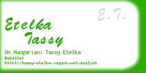 etelka tassy business card